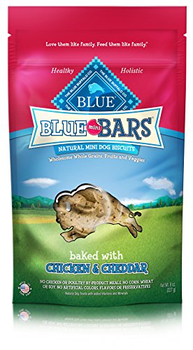 Book Cover Blue Buffalo Mini Bars Chicken & Cheddar Biscuit Dog Treats 8-Oz