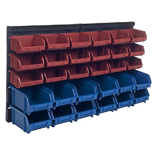 Book Cover Stalwart 30 Bin Wall Mounted Parts Rack
