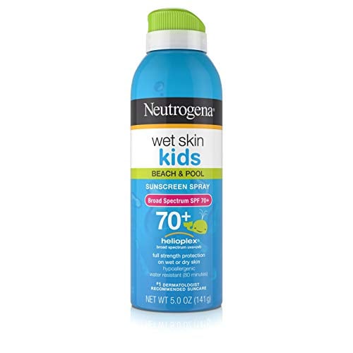 Book Cover Neutrogena Wet Skin Kids Sunscreen Spray, Water-Resistant and Oil-Free, Broad Spectrum SPF 70+, 5 oz