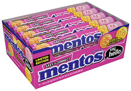 Book Cover Mentos, Mixed Fruit, 1.32 Ounce (Pack of 15)