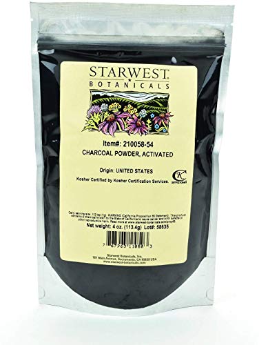 Book Cover Starwest Botanicals Charcoal Powder Activated, 4 Ounces