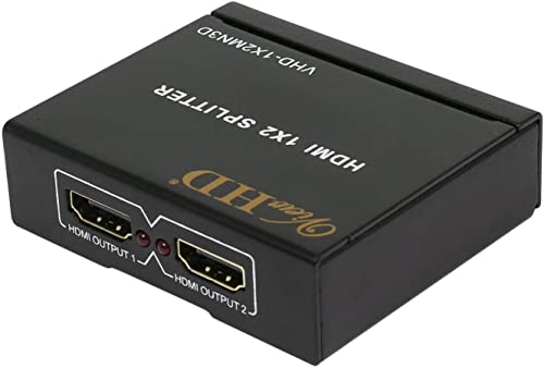 Book Cover ViewHD 2 Port 1x2 Powered HDMI 1 in 2 Out Mini Splitter for 1080P & 3D | Model: VHD-1X2MN3D