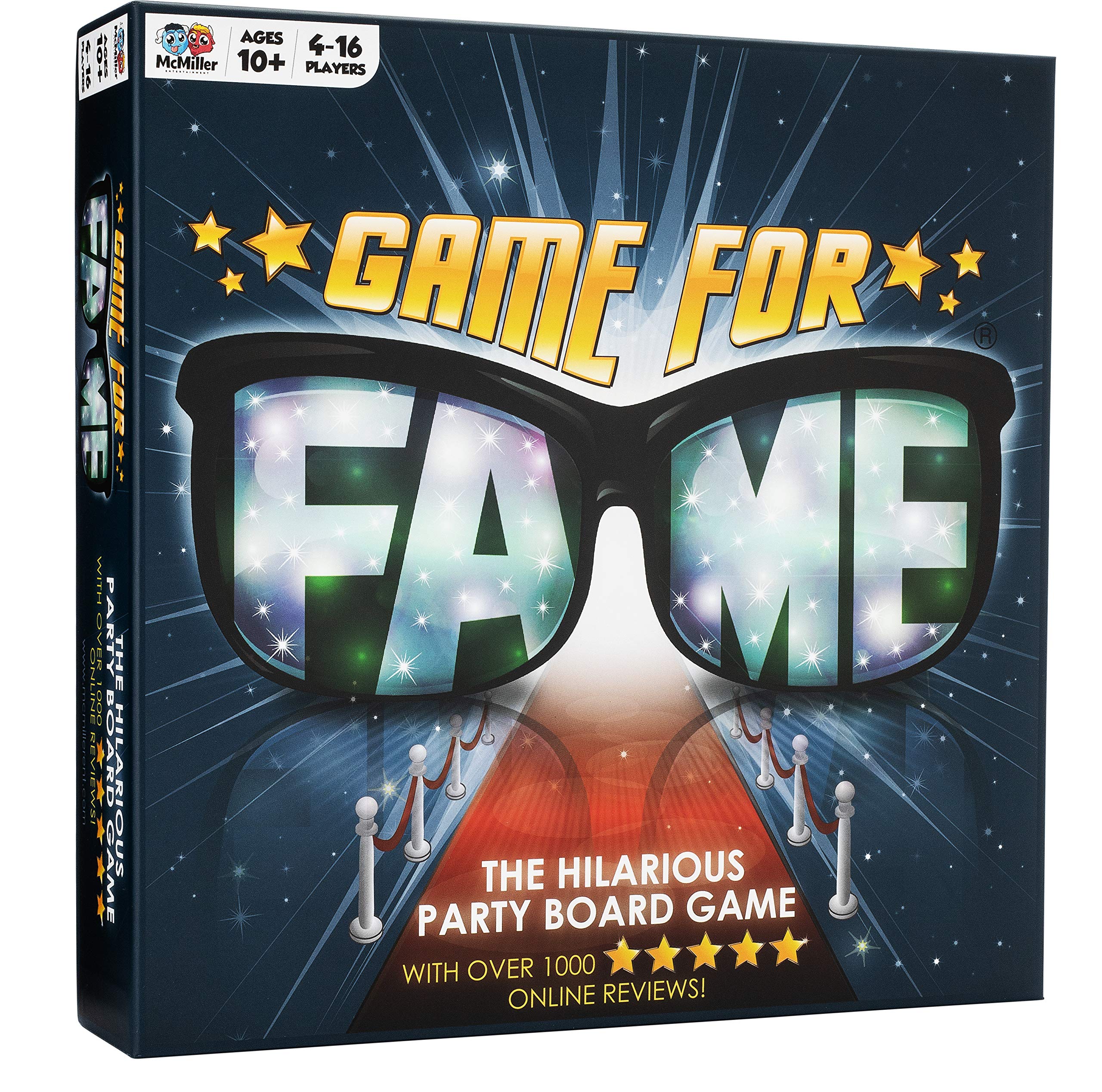 Book Cover GAME FOR FAME THE HILARIOUS PARTY BOARDGAME, Multicolor