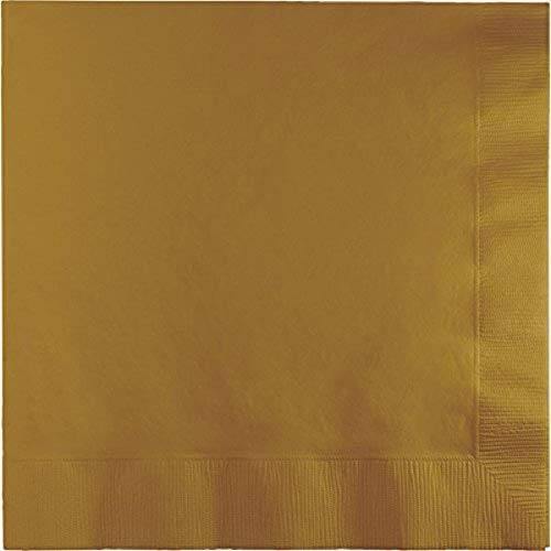 Book Cover Creative Converting 663276B Touch of Color 2-Ply Paper Lunch Napkins (50 Count), Glittering Gold