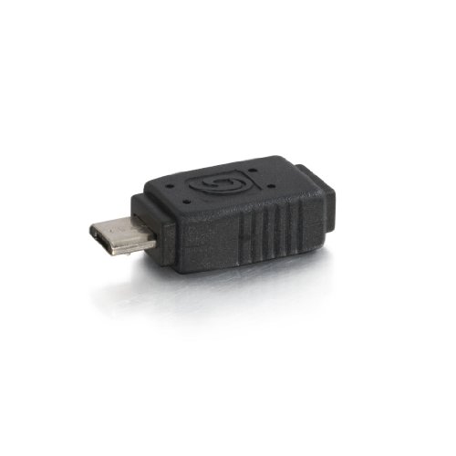 Book Cover C2G USB Adapter, USB 2.0 Mini-B Female to Micro-USB B Male, Black, Cables to Go 27367