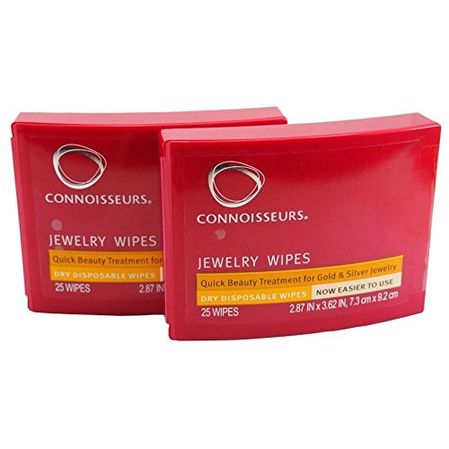 Book Cover Connoisseurs Jewelry Dry Disposable Wipes 25 Count
