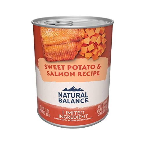 Book Cover Natural Balance Limited Ingredient Diets Grain Free Sweet Potato & Fish Formula Wet Dog Food, Case of 13 OZ Cans