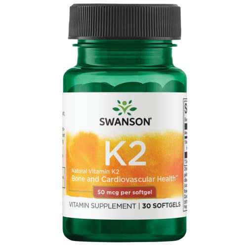 Book Cover Swanson Natural Vitamin K2 (Menaquinone-7 from Natto) 50 mcg 30 Sgels