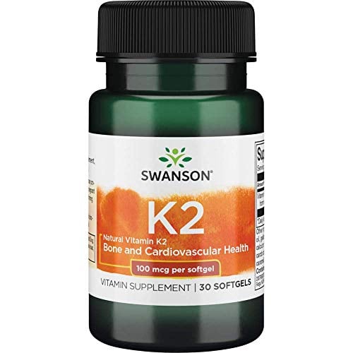 Book Cover Swanson Natural Vitamin K-2 (Menaquinone-7 from Natto) 100 mcg 30 Sgels