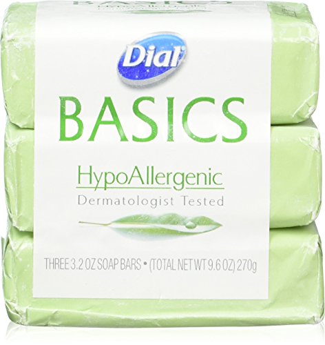 Book Cover Dial Basics HypoAllergenic Dermatologist Tested Bar Soap, 3.2 oz (12 Bars)