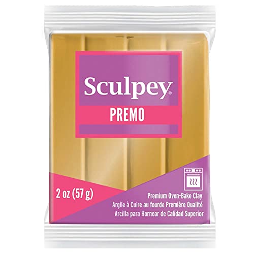 Book Cover Sculpey Premo Polymer Oven-Bake Clay, 18K Gold, Non Toxic, 2 oz. bar, Great for jewelry making, holiday, DIY, mixed media and home décor projects. Premium clay Great for clayers and artists.