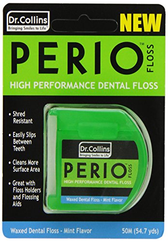 Book Cover Dr. Collins Perio Floss, Mint Waxed, 50 meter Package