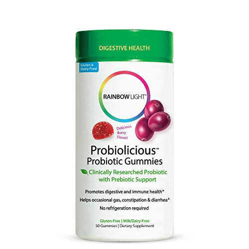 Book Cover Rainbow Light - Probiolicious Probiotic Gummies - Supports Digestion and Gastrointestinal Health - 50 Count