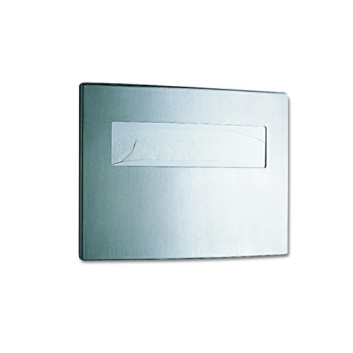 Book Cover Bobrick 4221 Toilet Seat Cover Dispenser, 15 3/4 x 2 1/4 x 11 1/4, Satin Stainless Steel