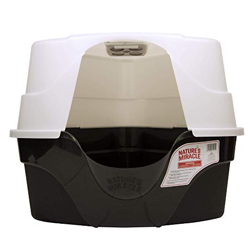 Book Cover Natureâ€™s Miracle Hooded Corner Litter Box, With Odor Control Charcoal Filter