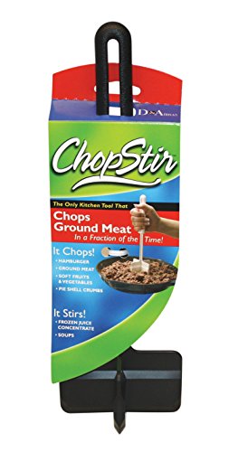 Book Cover ChopStir Original Ground Meat Chopper, Frozen Juice Concentrate Stirrer, Heat-Resistant Nylon, Made in the USA, Black