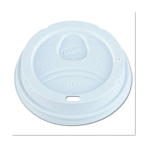 Book Cover Dixie D9542 Dome Lid for 10-16 oz PerfecTouch Cups and 12-20 oz Paper Hot Cups, White (10 Packs of 100)