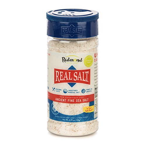 Book Cover Redmond Real Sea Salt - Natural Unrefined Organic Gluten Free Fine, 4.75 Ounce Shaker (1 Pack)