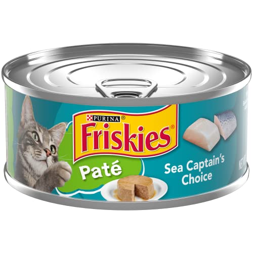 Book Cover Purina Friskies Pate Wet Cat Food, Sea Captain's Choice - (24) 5.5 oz. Cans