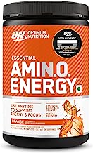 Book Cover Optimum Nutrition Essential Amino Energy, Orange Cooler, Keto Friendly Preworkout and Essential Amino Acids with Green Tea and Green Coffee Extract, 30 Servings