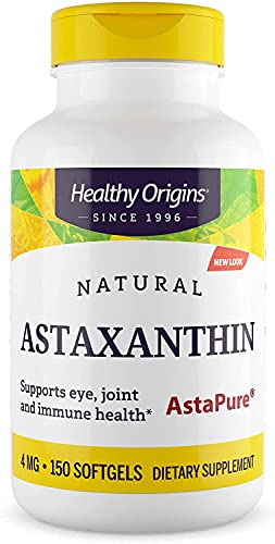 Book Cover Healthy Origins Astaxanthin (AstaPure) 4 mg, 150 Softgels