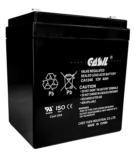 Book Cover Casil CA1240 Genuine 12V 4Ah SLA Alarm Battery