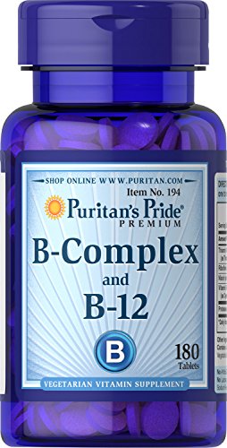 Book Cover Puritan's Pride Vitamin B-Complex and Vitamin B-12, 180 Count