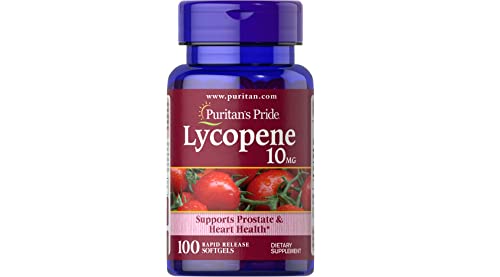 Book Cover Puritan's Pride Lycopene, Supplement for Prostate and Heart Health Support* 10 Mg Softgels, 100 Count