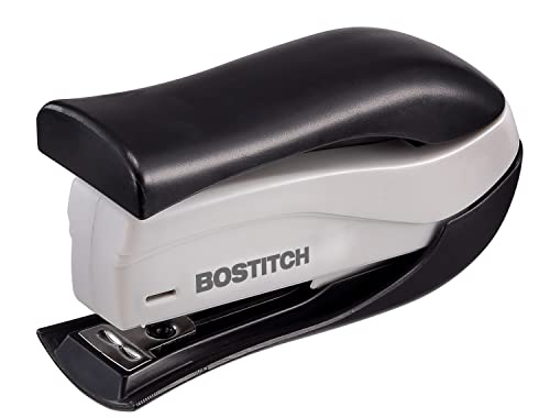 Book Cover Bostitch inSHAPE 15 Reduced Effort Compact Stapler, 15 Sheets, Black/Gray (1455)