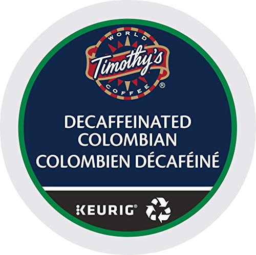 Book Cover Timothy's World Coffee DECAF Colombian 4 Boxes of 24 K-Cups for Keurig Brewers (Packaging May Vary)
