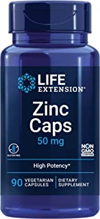 Book Cover Life Extension Zinc Caps, 50mg, 90 vcaps, 01813