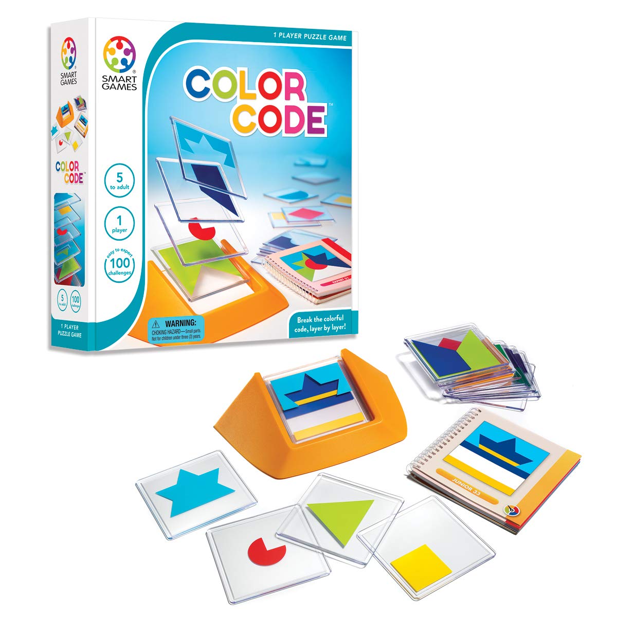 Book Cover SmartGames Color Code Cognitive Skill-Building Puzzle Game Featuring 100 Challenges for Ages 5 - Adult