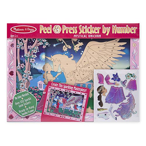 Book Cover Melissa & Doug Peel & Press Sticker by Number - Mystical Unicorn
