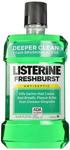 Book Cover Listerine Antiseptic Mouthwash, Fresh Burst (Pack of 2)