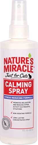 Book Cover Nature's Miracle Just for Cats Calming Spray Stress Reducing Formula, 8-ounce (P-5780)