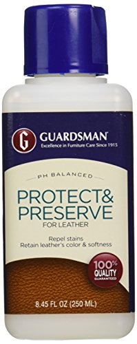 Book Cover Guardsman Protect & Preserve For Leather 8.4 oz - Repels Stains, Retains Color and Softness, Great for Leather Furniture & Car Interiors - 471000
