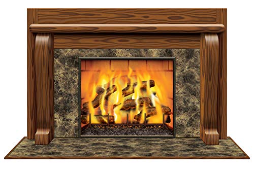 Book Cover Fireplace Insta-View Party Accessory (1 count) (1/Pkg)