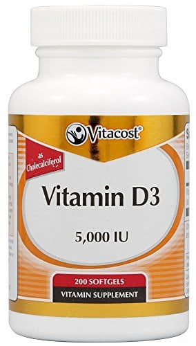 Book Cover Vitacost Vitamin D3 -- 5,000 IU - 200 Softgels
