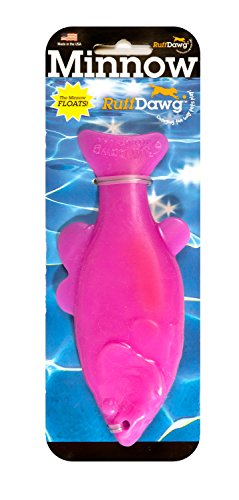 Book Cover Ruff Dawg Minnow Floating Rubber Dog Toy Assorted Neon Colors
