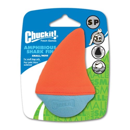 Book Cover Chuckit! Small Amphibious Shark Fin Dog Toy (Colors vary)