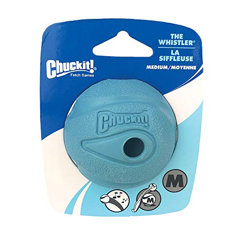 Book Cover Chuckit! The Whistler Ball Dog Toy, Medium (2.5 Inch Diameter) for Dogs 20-60 lbs, Pack of 1