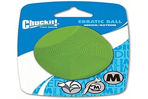 Book Cover Chuckit! Erratic Ball Dog Fetch Toy, Medium (2.5 Inch) 1-Pack