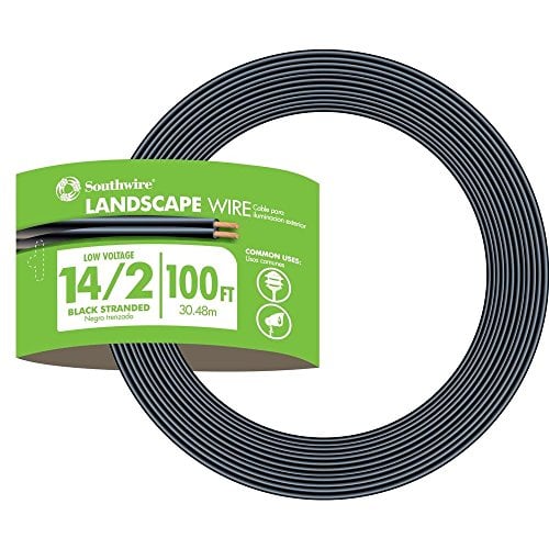 Book Cover Southwire 55213243 14/2 Low Voltage Outdoor Landscape Lighting Cable, 100-Feet, 100 ft, N