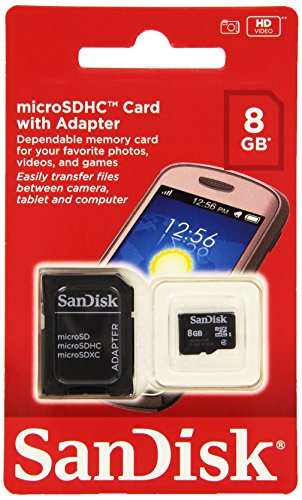 Book Cover SanDisk 8GB Mobile MicroSDHC Class 4 Flash Memory Card With Adapter- SDSDQM-008G-B35A