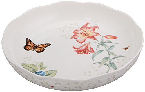 Book Cover Lenox Butterfly Meadow Low Serve Bowl, White -