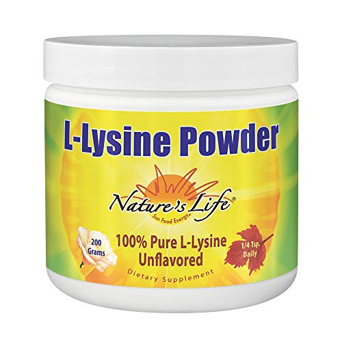 Book Cover Nature's Life L-Lysine Powder | Helps Support Healthy Immune Function | 100% Pure Natural L-Lysine | Vegetarian, Unflavored, No Sugar | 460 Servings