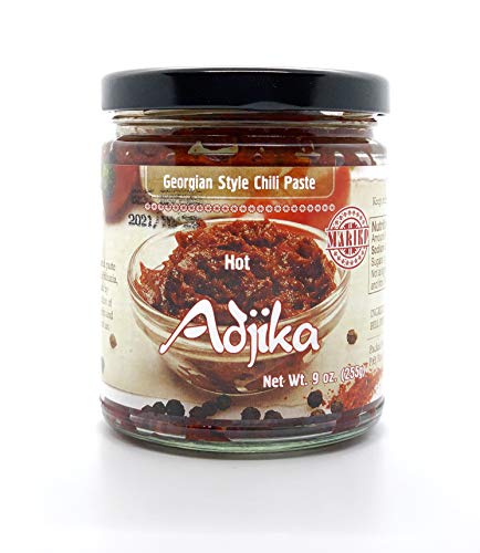 Book Cover Adjika-Georgian Style Chili Paste (HOT) 1 Jar 9 OZ (255g)