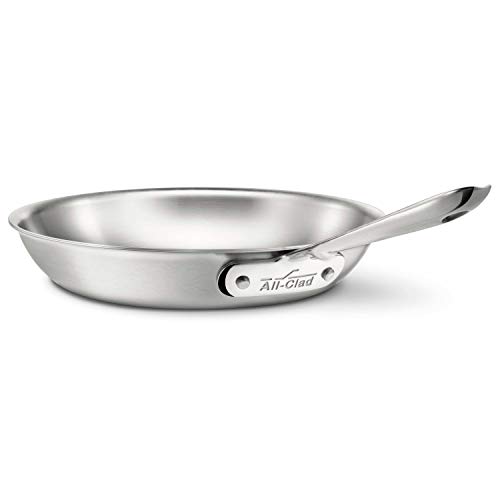 Book Cover All-Clad BD55112 D5 Brushed Stainless Steel 5-Ply Bonded Dishwasher Safe Fry Pan / Cookware, 12-Inch, Silver