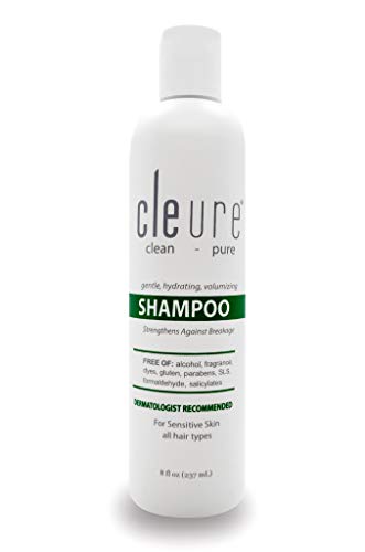 Book Cover Cleure Shampoo for Sensitive Skin, Vegan, Hypoallergenic, Fragrance and Paraben Free, 8 oz