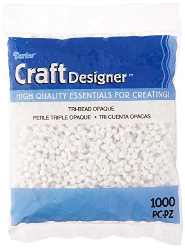 Book Cover Tri-Beads 11mm (1000 Pack), White